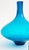 Exemplary minimalist mid-century modern Vase in a deeply saturated cerulean blue, designed by Axel Morch for Magnor Norway...