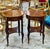 2000 - 2009 French Style Wood Side Table Set – Copper Finish With Gold Leaf Accents For Sale - Image 5 of 7