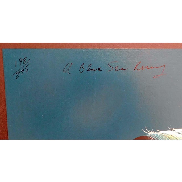 Blue Frank Howell "A Blue Sea Rising" 1994 Original Serigraph Hand Signed For Sale - Image 8 of 8