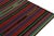 1950s 1950s Vintage Chaput Kilim Style in Red, Purple, Green Stripe Patterns For Sale - Image 5 of 7