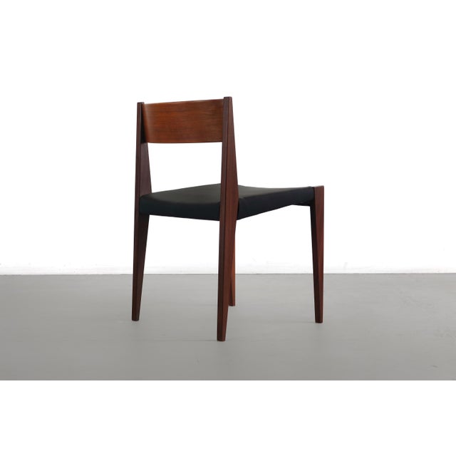 1960s SET OF 4 Cado "PIA' Danish Modern Dining Chairs in Black For Sale - Image 5 of 8