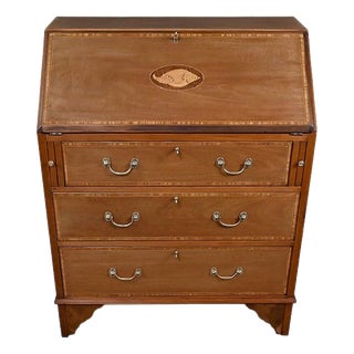 Early 20th Century English Scribe in Mahogany For Sale