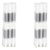Modern & Festive Silver Formal Candle Set, 2 Packs of 6 For Sale