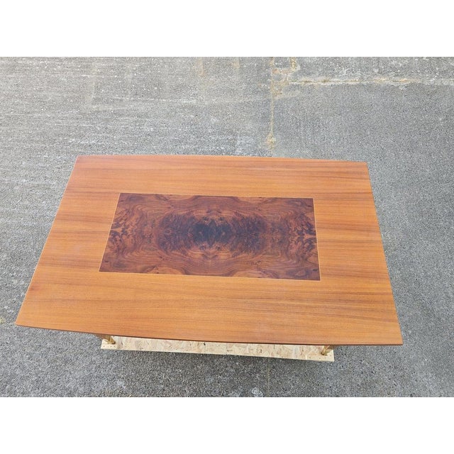 Brown Mid-Century Modern French Extendable Dining Table, 1960s For Sale - Image 8 of 16
