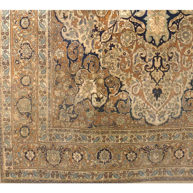 Antique Persian Haji Jalili Tabriz Rug 9’3" X 12’1" For Sale - Image 4 of 5