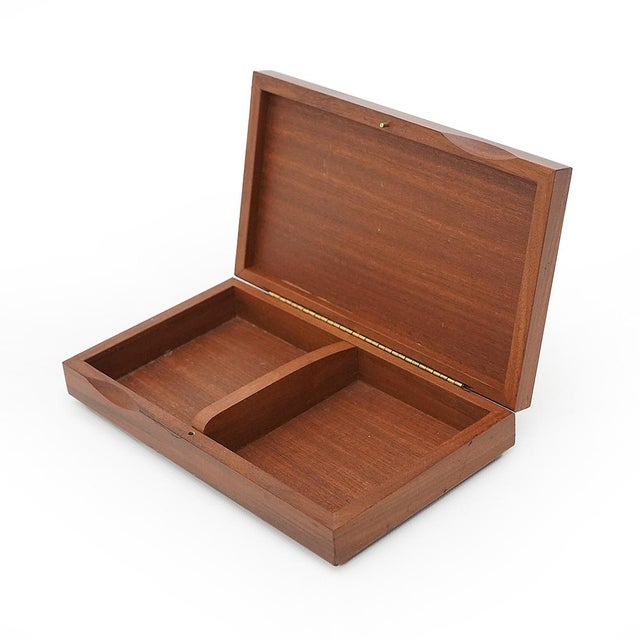 Wooden Box with Enameled Copper Lid, 1960s For Sale - Image 9 of 14