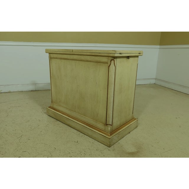 Thomasville Country French Flip Top Oak Server Cabinet For Sale - Image 9 of 12