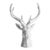 White Ceramic Stag Head Figurine Statue For Sale