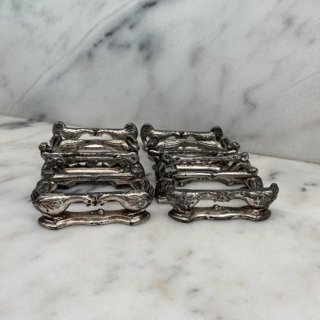 Antique Knife Rests From France: Set of 12 Argit Animal Knife Rests in the Style of Benjamin Rabier For Sale - Image 9 of 9