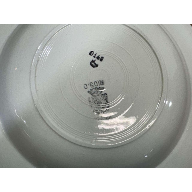 Ceramic Earthenware Dinner Service from the Digoin Sarreguemines Factory, Set of 33 For Sale - Image 7 of 8