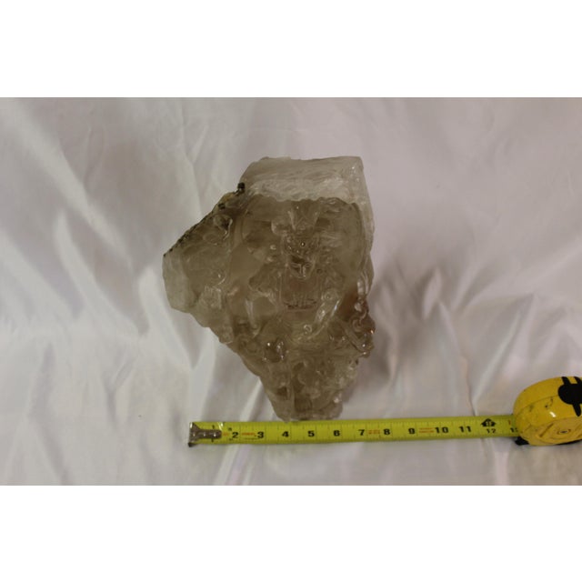 Rock Crystal Carved Temple Goddess Quartz For Sale - Image 9 of 13