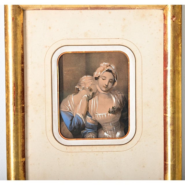French French 19th Century Framed Hand-Colored Lithograph For Sale - Image 3 of 9