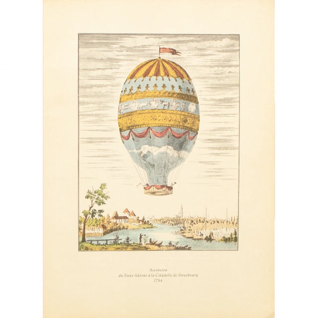 1956 "Ascension of Sieur Adorne to the Citadel of Strasbourg 1784", Large Offset Lithograph For Sale