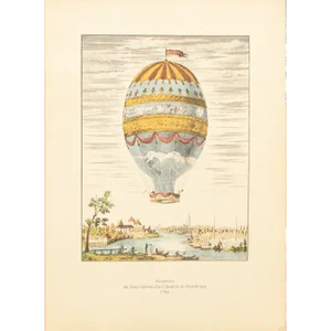 1956 "Ascension of Sieur Adorne to the Citadel of Strasbourg 1784", Large Offset Lithograph