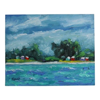 Quiet Places & Water Gardens — Caribbean Princess Cays (Original Oil Painting) For Sale