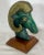 Elevate your space with this striking vintage Hollywood Regency brass ram's head bust sculpture. Masterfully crafted with...