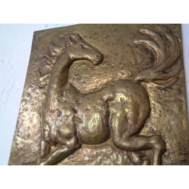 Brutalist Metal Horse Wall Panel, 1960s For Sale - Image 9 of 18