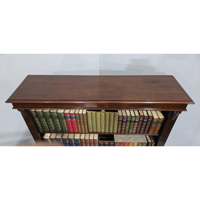 Victorian Mahogany Open Adjustable Library Bookcase, 1880 For Sale - Image 6 of 11