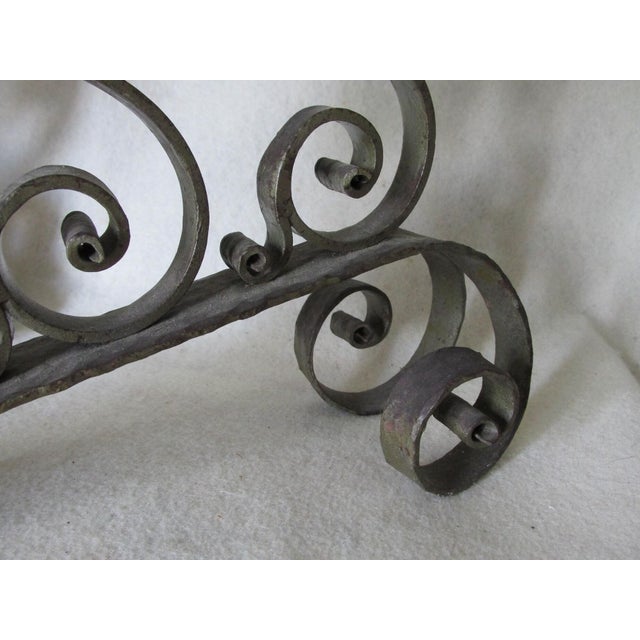 Arts and Crafts, Mission, Vintage Wrought Iron Candlesticks, Spanish Revival For Sale - Image 4 of 5