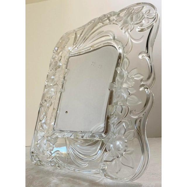 Vintage Mikasa Crystal “Victorian” Frosted & Clear Photo Frame Mint Condition For Sale - Image 9 of 11