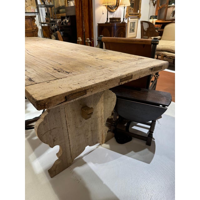 Late 19th Century French Bleached Farm Table For Sale - Image 5 of 9