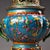 Blue Late 20th Century Cloisonné Enamel Censer With Dragon Handles and Floral Motifs For Sale - Image 8 of 9