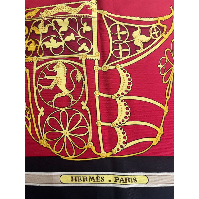 1980s Hermes Les Muserolles Silk Scarf For Sale In San Francisco - Image 6 of 8