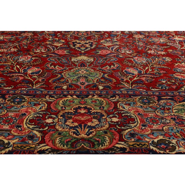 Early 20th Century Antique Persian Sarouk Rug, 10'01 X 11'10 For Sale - Image 5 of 10