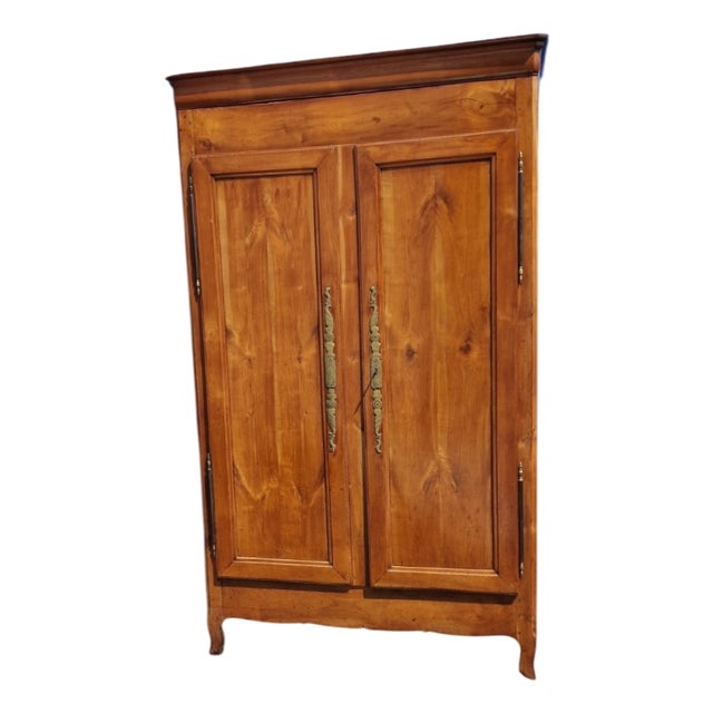 Louis XV Rustic Cherry Wardrobe For Sale