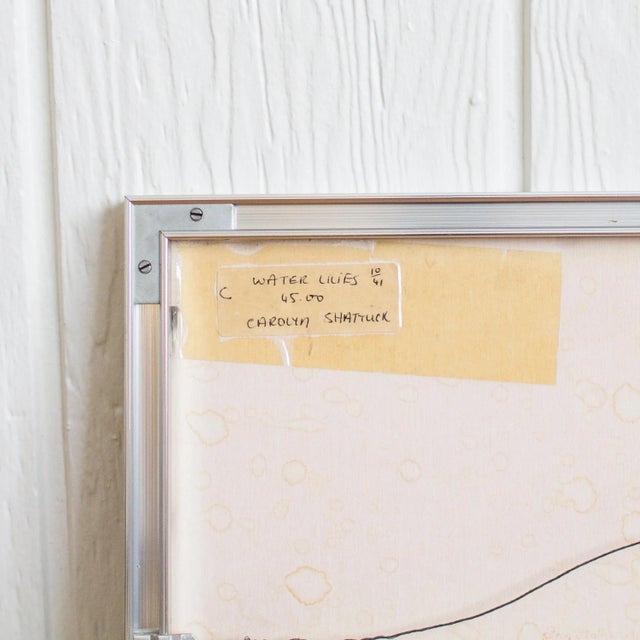 Purple Abstract Water Lilies Print by Carolyn Shattuck | Signed and Numbered For Sale - Image 9 of 9