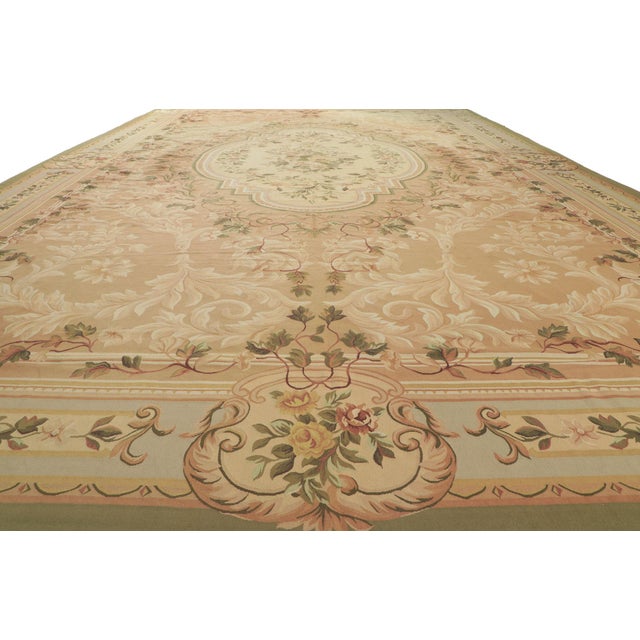 Vintage Chinese Aubusson Rug, 12'08 X 20'10 For Sale - Image 4 of 8