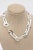 Metal Vintage Sterling Silver Circle and Rectangle Modernist Link Chain Necklace, 1960's For Sale - Image 7 of 8