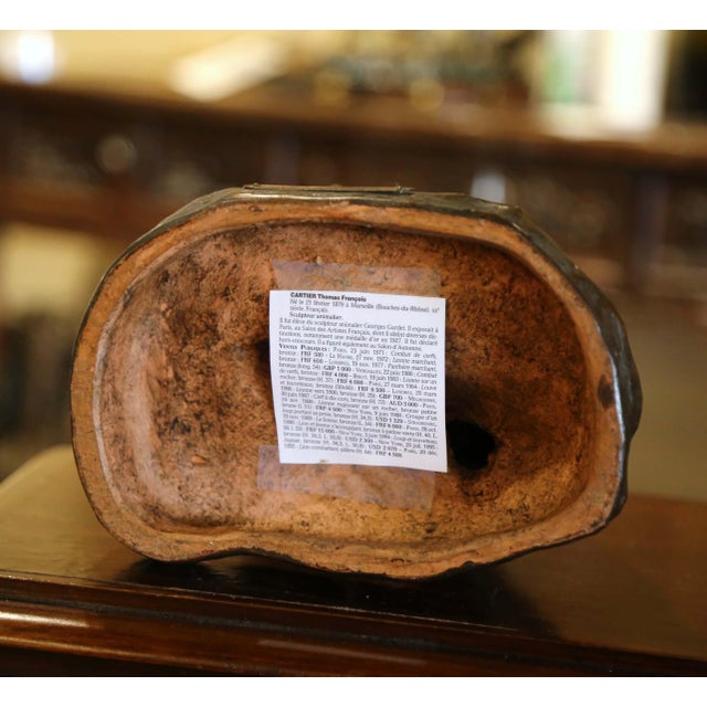 Early 20th Century French Terracotta Fox Terrier Sculpture Signed T. Cartier For Sale - Image 10 of 10