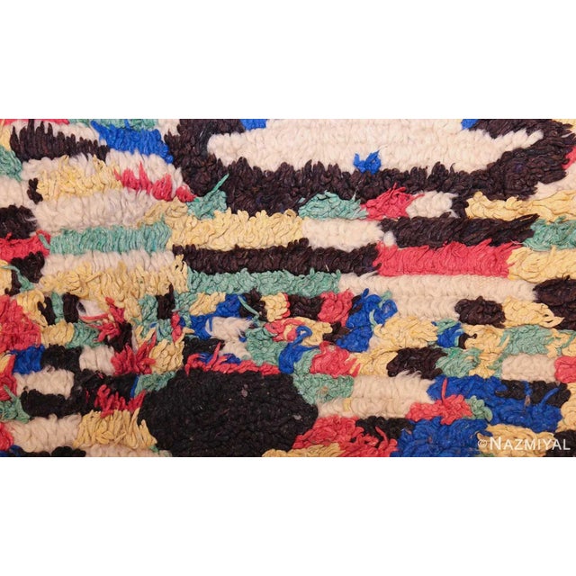 Moroccan Nazmiyal Collection Square Vintage Moroccan Boucherouite Rug For Sale - Image 3 of 7