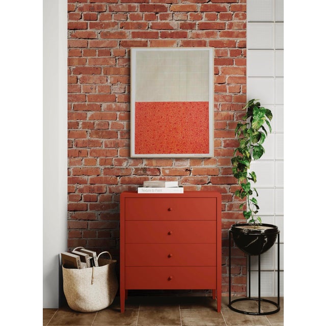 Pattern Over Pattern With Red and Cream For Sale - Image 4 of 4