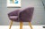 Mid-Century Modern Mid-Century French Purple Cocktail Chair, 1950s For Sale - Image 3 of 11