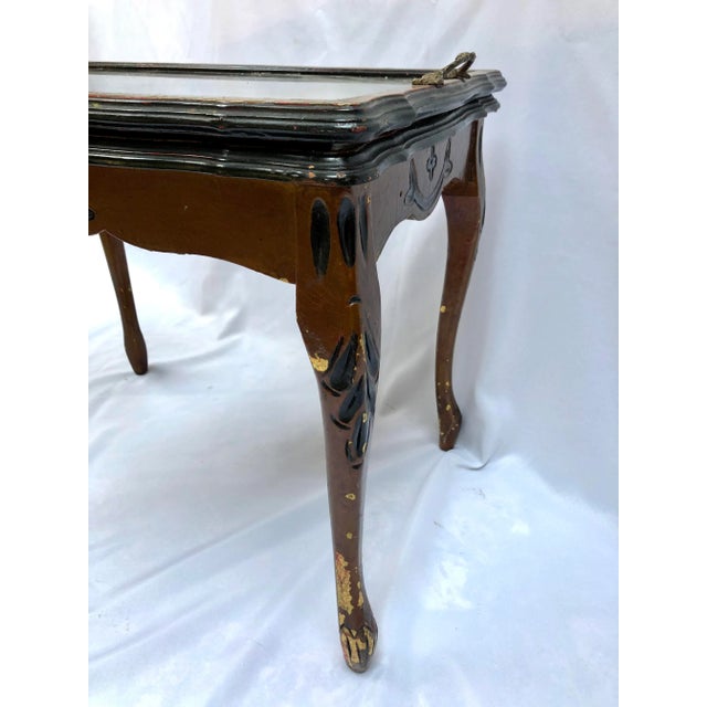 Antique Country French Tray Top Side Table For Sale - Image 4 of 13