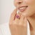 Ruby Solitaire Ring With Diamond in 925 Sterling Silver - Size 8 For Sale - Image 6 of 12