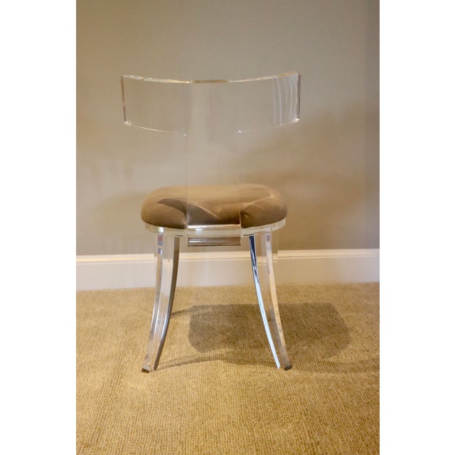 Interlude Home Interlude Home Tristan Acrylic Klismos Chair For Sale - Image 4 of 5