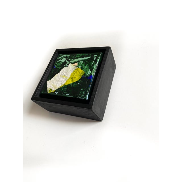 Abstract "Algae Bloom" 2024 Framed Mini Painting For Sale - Image 3 of 3