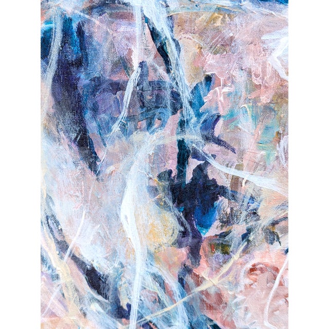 Kristi Haines Herman “Force: My Words Coming Back At Me” Contemporary Gestural Blue Abstract Painting, 2023 For Sale - Image 10 of 10