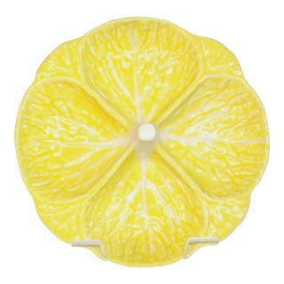 Vintage Yellow Cabbage Secla Taste Setter Sigma Serving Bowl/Platter, Portugal For Sale