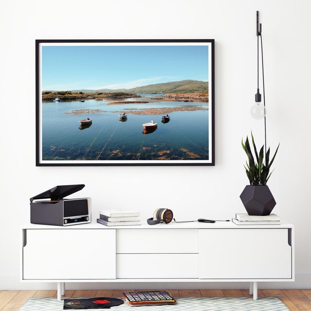 Contemporary Coastal Landscape Photograph, Isle of Mull, Scotland 'Small Boats, Mull', 45 X 30" Fine Art Photography Print For Sale - Image 10 of 12