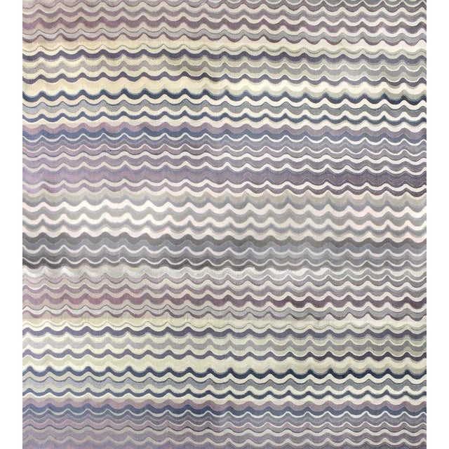 The House of Scalamandré New Wave Fabric, Lavender For Sale