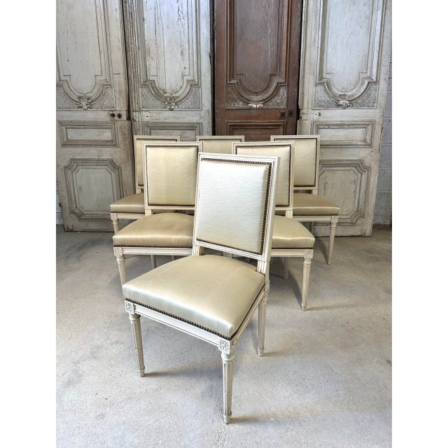 Vintage Louis XVI Style Chairs, 1960, Set of 6 For Sale - Image 11 of 11