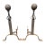 Antique Cast Iron Cannonball Andirons For Sale