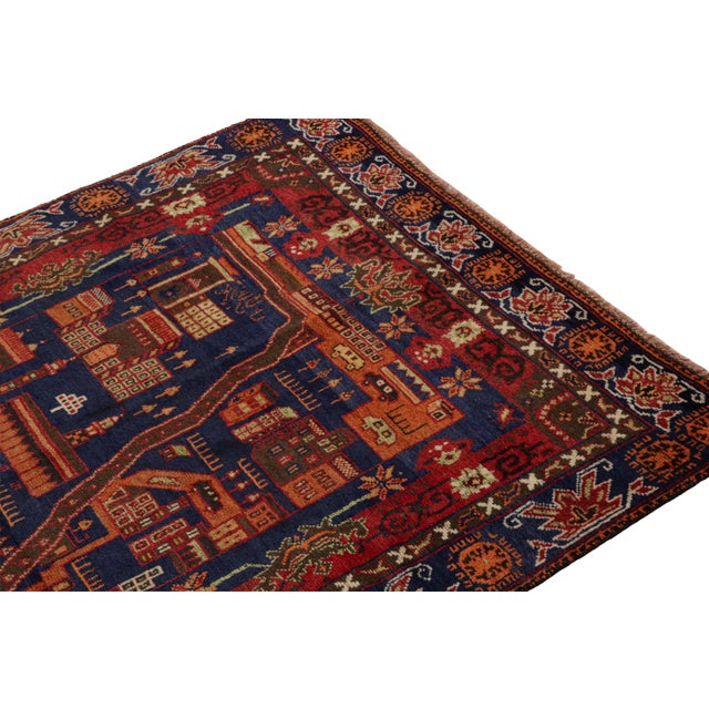 Rug & Kilim Rug & Kilim’s Baluch Tribal Rug With Colorful Geometric Pictorials For Sale - Image 4 of 7