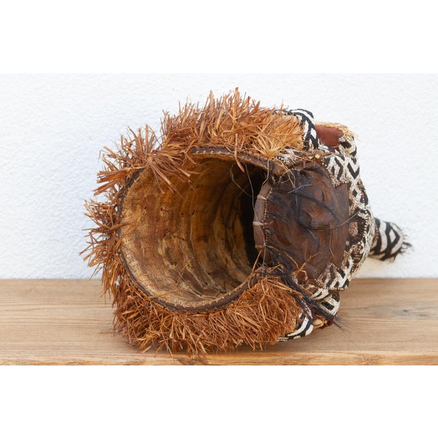 1950s Cowry Shell Kuba Lele African Mask For Sale - Image 5 of 10