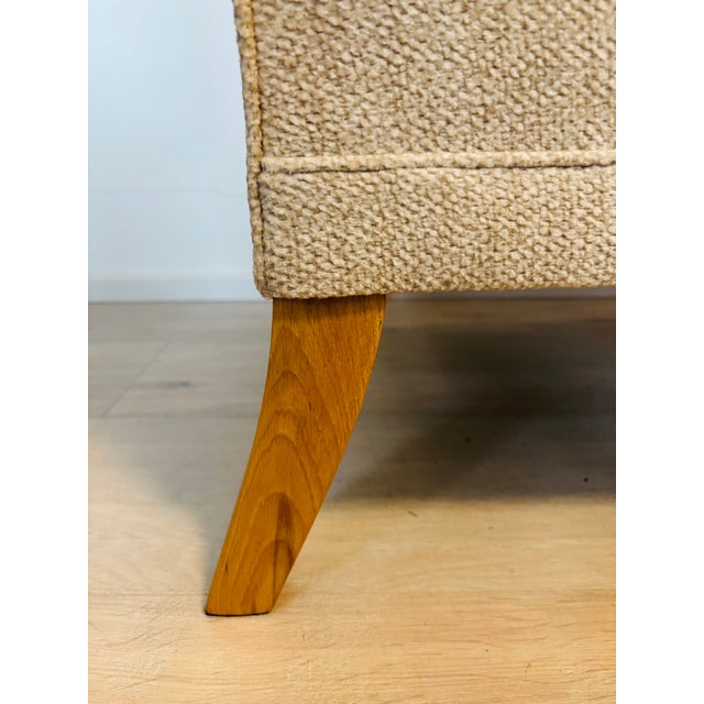 Beige Vintage Model H-213 Armchair from Jindrich Halabala, Czechoslovakia, 1940s For Sale - Image 8 of 11