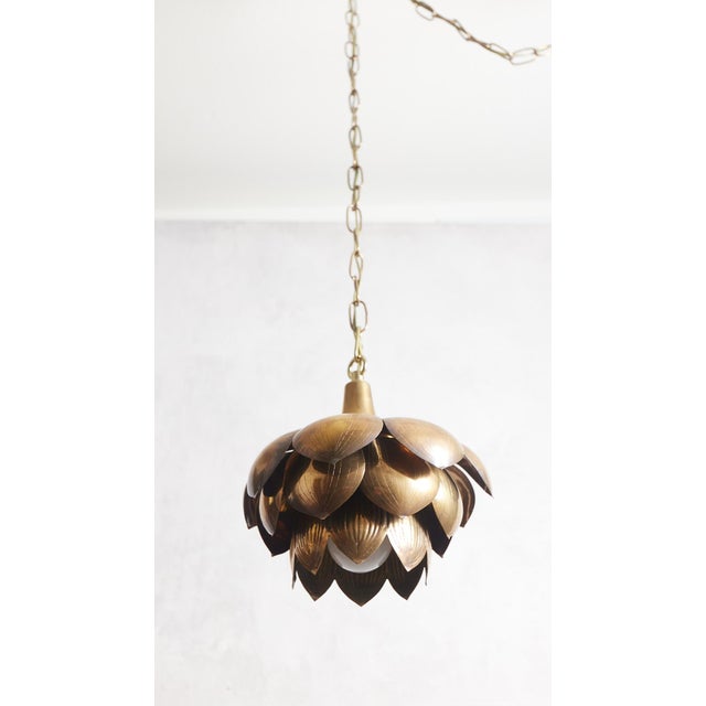 Mid 20th Century Attributed to Feldman Lotus Pendant Lamp For Sale - Image 12 of 18